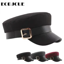 Новые осенние зимние Восьмиугольные шляпы для женщин плоская бейсбольная Кепка в стиле милитари дамские Твердые крышки Женские повседневные береты шляпа бренда Gorra