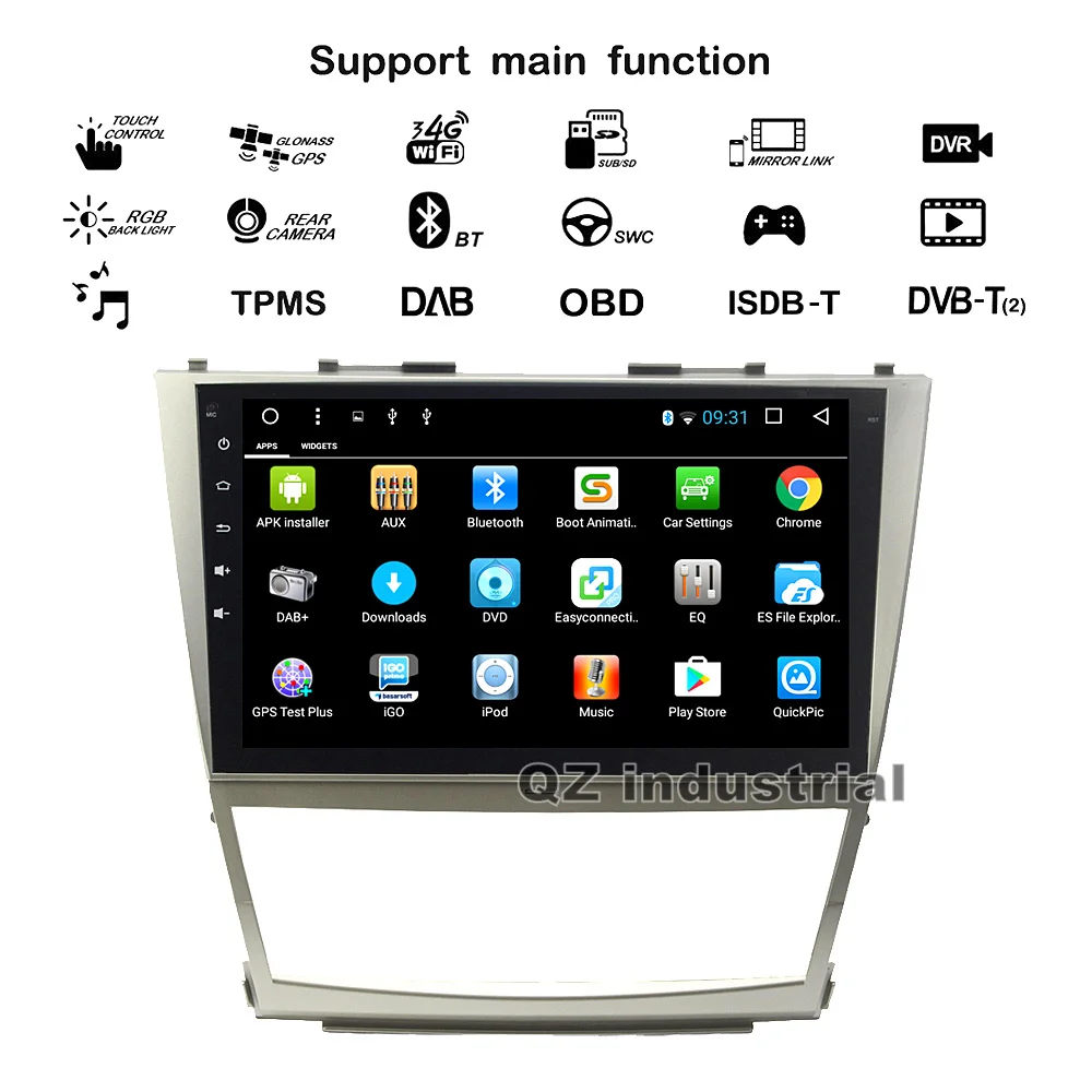 Excellent QZ industrial HD 10.1inch Android 8.1 T3 for Toyota Camry 40 2006-2011 car dvd player with GPS 4G WIFI RDS Radio Stereo Navi Map 5 Excellent QZ industrial HD 10.1inch Android 8.1 T3 for Toyota Camry 40 2006-2011 car dvd player with GPS 4G WIFI RDS Radio Stereo Navi Map 5