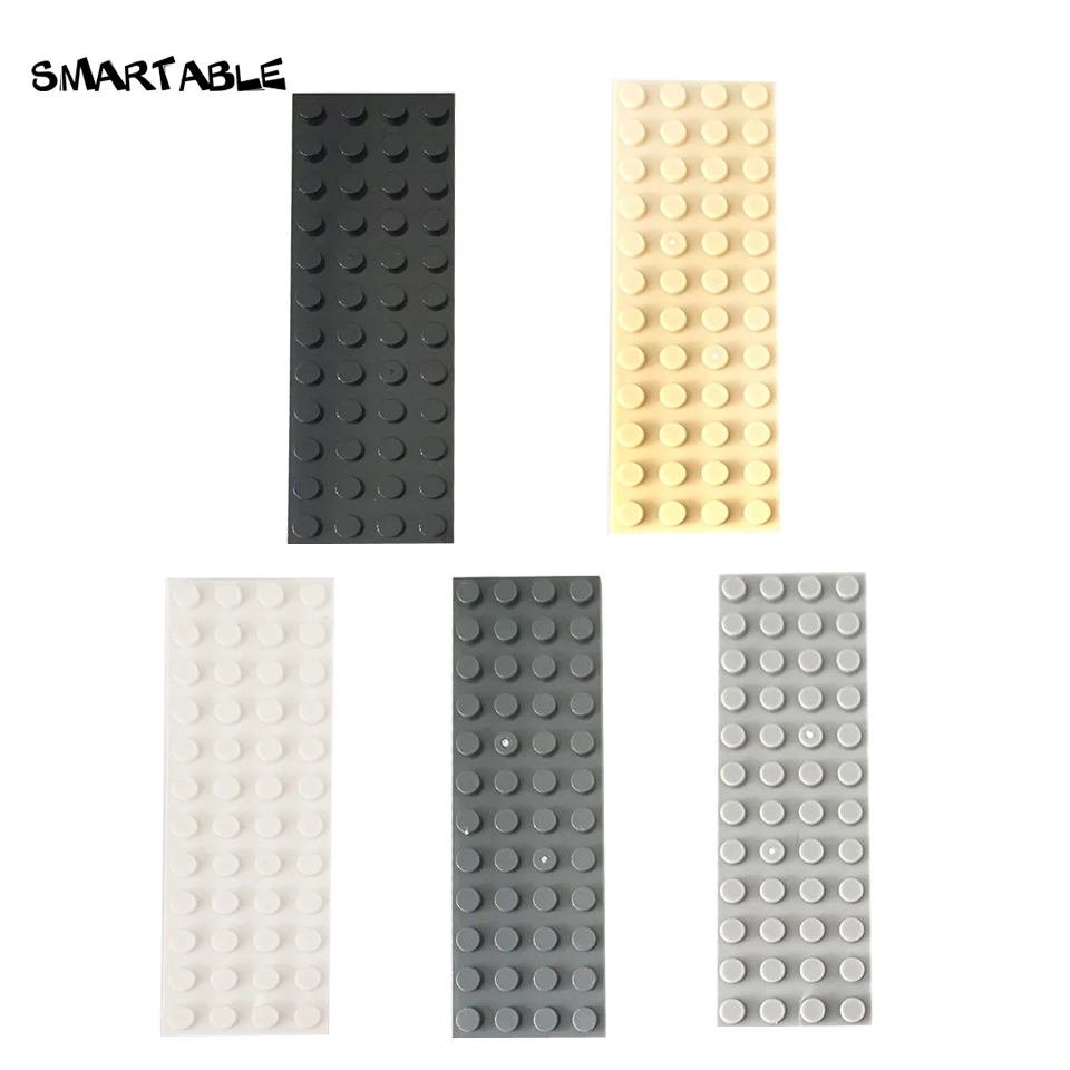 

Smartable Plate 4X12 Baseplates Brick Building Blocks Parts DIY LOGO Creative Toys Compatible Major Brands 3029 Toys 20pcs/lot