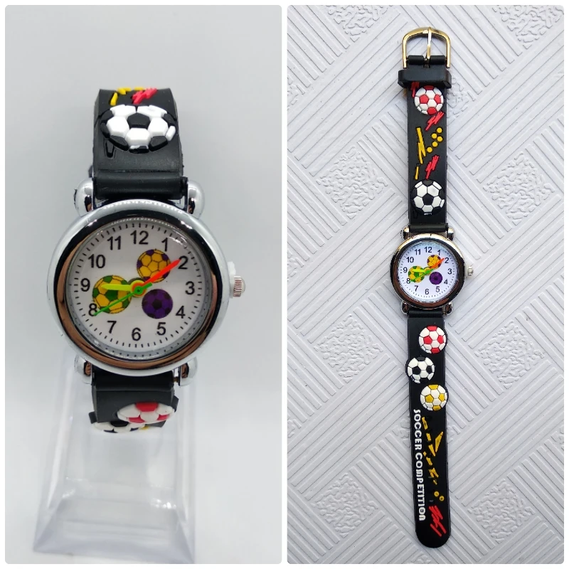 Силиконовые детские часы для студентов, мальчиков и девочек, детские часы, 4 стиля, футбольные часы, детские спортивные часы, подарок для ребенка - Цвет: 5