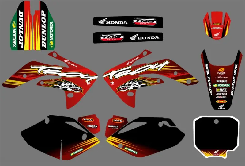 Набор стикеров для Honda CRF150R 2007 2012 CRF 150R CRF150 R с жидким охлаждением|sticker kit|team graphicsdecal