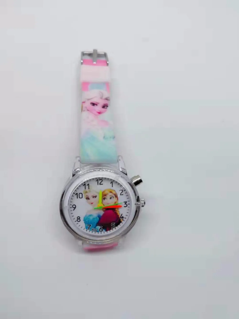 Детские Мультяшные Часы Принцесса Эльза электронный цветной светильник источник детские часы Девочка День рождения подарок детям часы