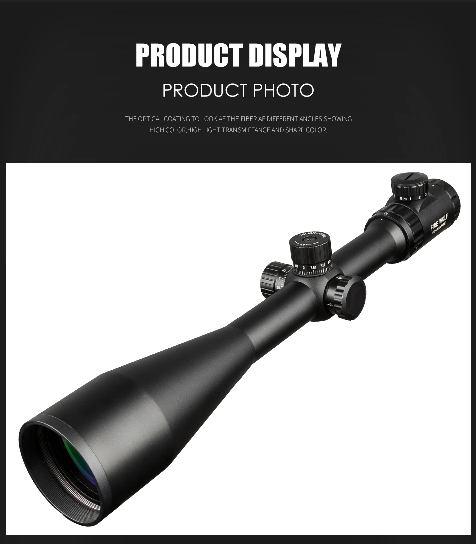 Vermelho e Verde Vista para Escopos Fogo Lobo Caça Escopos Roda Lateral Paralaxe Ajuste Óptica Riflescope Ponto Militares 10-40x56e 8 Cheap Lunetas Riflescopes