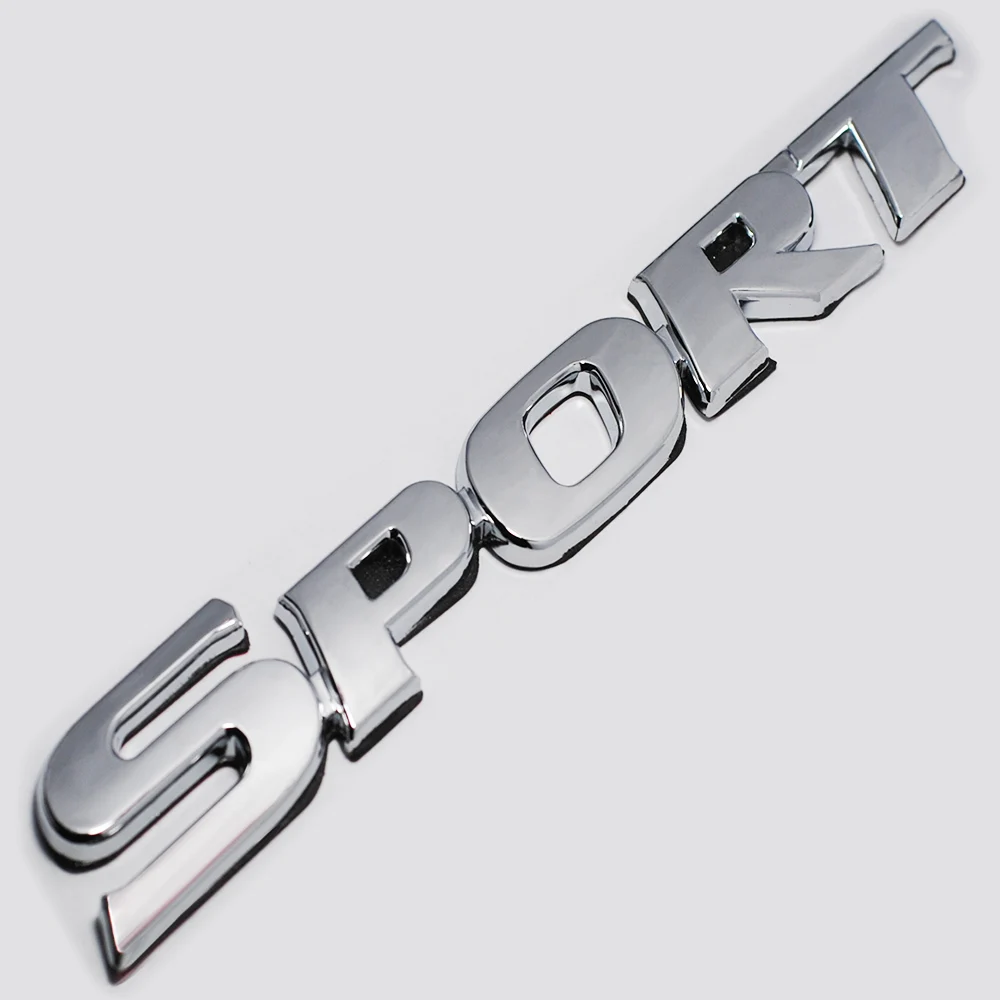 Logo voiture embl/ème sport 3d chrom/é tuning adh/ésif