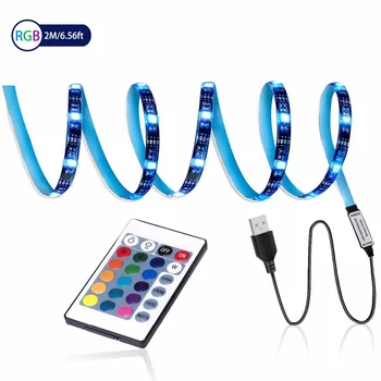 

LED TV Backlight,SMY USB LED Strip Light,RGB Multi-Colour LED Light Strip Kit Waterproof IP65, 60LED with Wireless Remote ST43