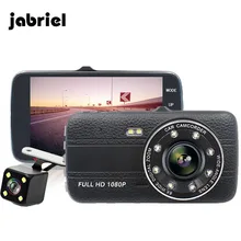 

Jabriel 4.0 Inch Car Dvrs With Rear View Mirror Camera Auto Two Dash Cam Full HD 1080P Dual Lens Video Recorder Car 2 Registrar