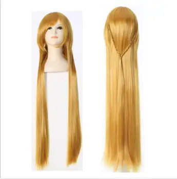 

Sword Art Online Yuuki Asuna Cosplay Orange wig Yuki Asuna Role Play Hair Comic Con Costumes