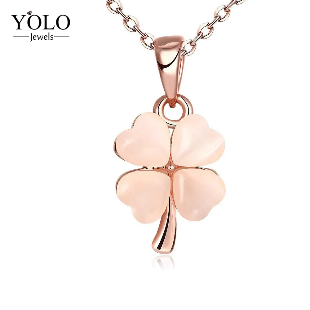 

Pink Semi-precious Stone Necklaces Pendants Flower Statement Necklace for Women Crystal Charm Jewelry for Personalized Gifts