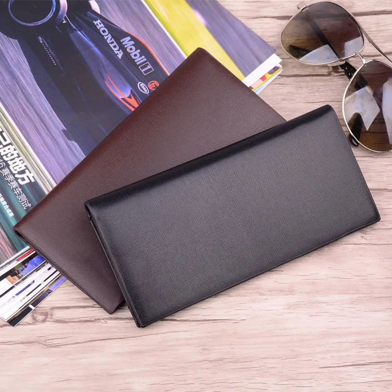 

New Men Luxury Leather Wallet ID Card Holder Purse Checkbook Long Clutch Bifold Designer Wallet PU Coin Purse for Men