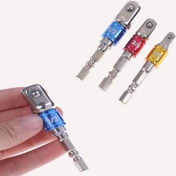 

3Pcs/set Extension Drill Bits Bar Hex Bit Set Power Tools Aluminum Alloy Socket Adapter Hex Shank To 1/4" 3/8" 1/2"