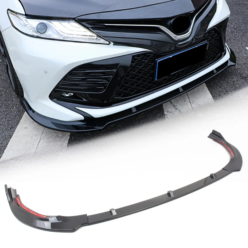 

Carbon Fiber Car Front Bumper Lip Cover Trim For Toyota Camry 2018 SE Only 3PCS
