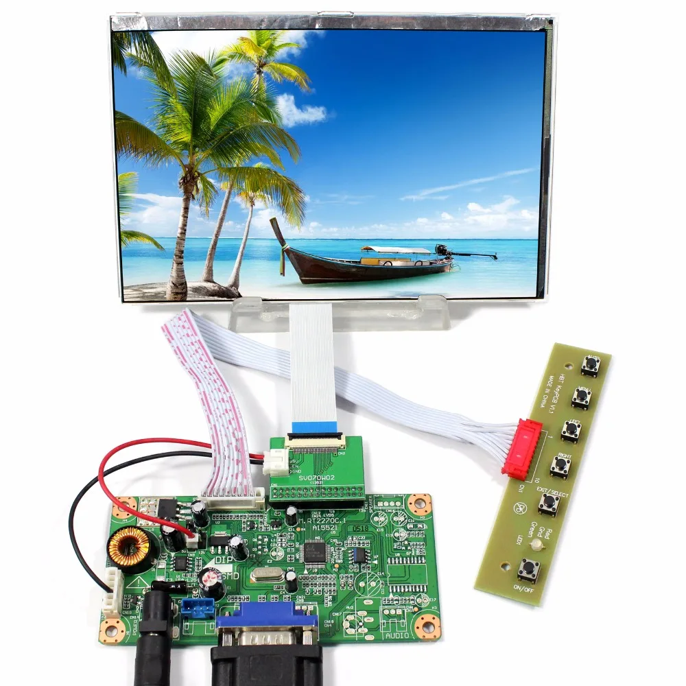 12v Lcd Controller Board With Vga Output Vga Lcd Controller Board 7" Hsd070pww1 C00 1280x800 Ips Sunshine