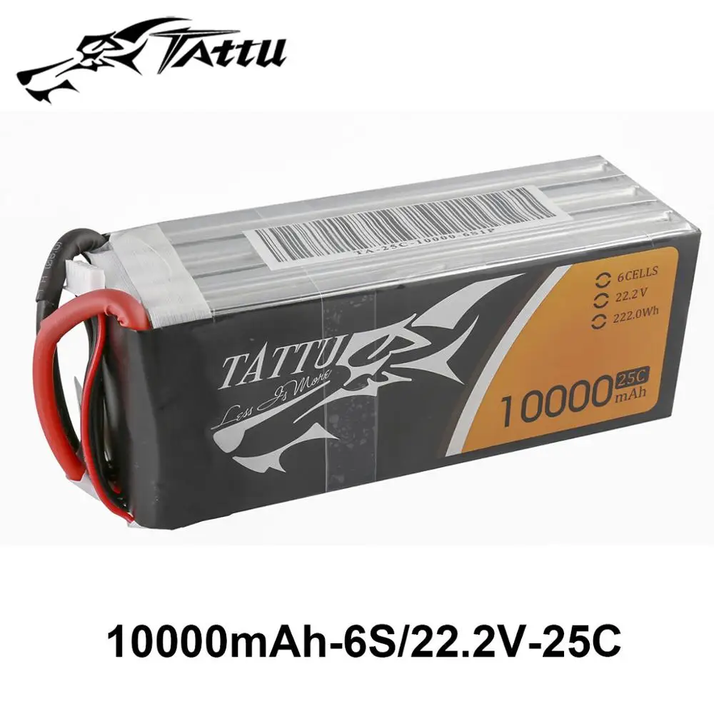 Литий полимерный аккумулятор TATTU 10000 мА/ч 6S 22 2 в 8 HV Plus аккумуляторы 15C 25C вилка Custome