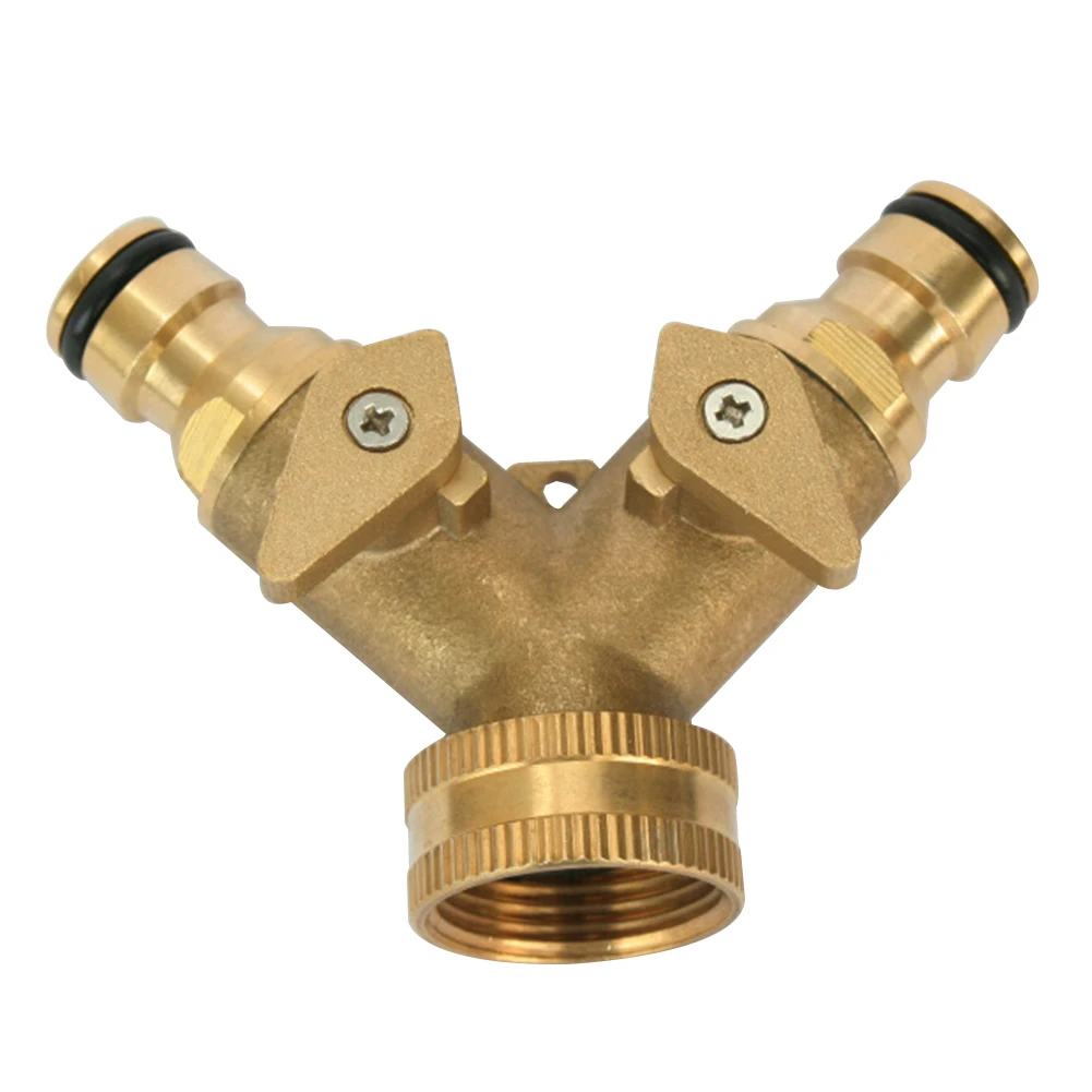 

3/4"Brass 2 Way Adapter Y Tap Connector Fitting Switch Hose Thread Connect