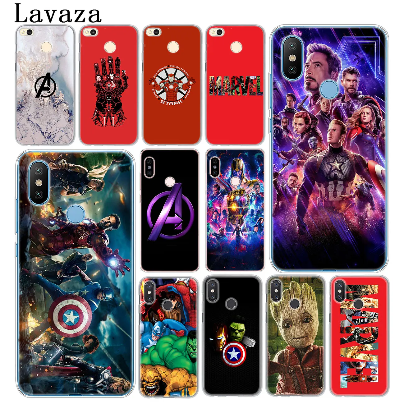 

Lavaza Marvel Avengers Endgame Captain America Case for Xiaomi MI 9 9T A3 Pro CC9 CC9E 8 SE A2 Lite A1 pocophone f1 6X 5X MAX 3