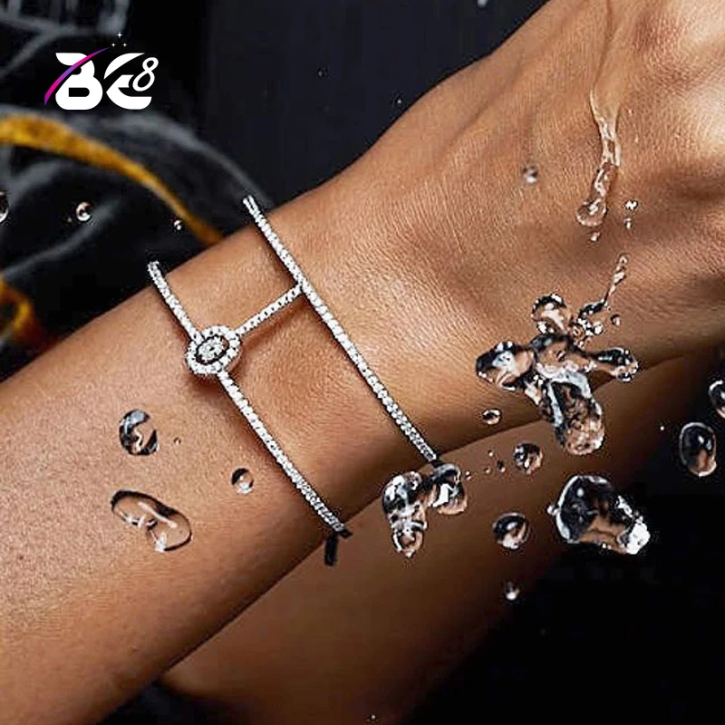 

Be 8 New Fashion AAA Cubic Zirconia Big Brand Bangle Micro Pave Setting Cuff Bracelets , Fashion Jewelrys for Woman B097