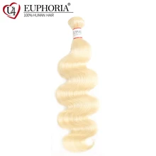 Body Wave Human Hair Weave Bundles 1 PCS EUPHORIA Brazilian Ombre Black Blonde 613 Color Hair Extensions 100% Remy Hair Weaving Body Wave Human Hair Weave Bundles 1 PCS EUPHORIA Brazilian Ombre Black Blonde 613 Color Hair Extensions 100% Remy Hair Weaving