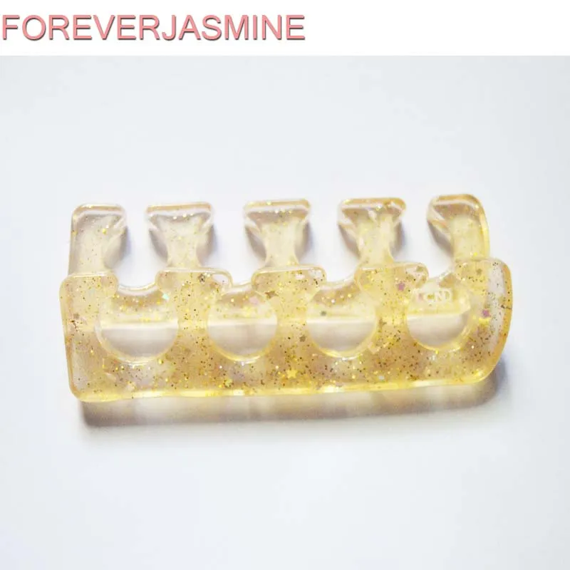 FOREVERJASMINE Brandy Glitter Jelly Gel Finger Toe Separator Flexible Silicone Manicure Stretcher Silica Gel Pedicure Tool
