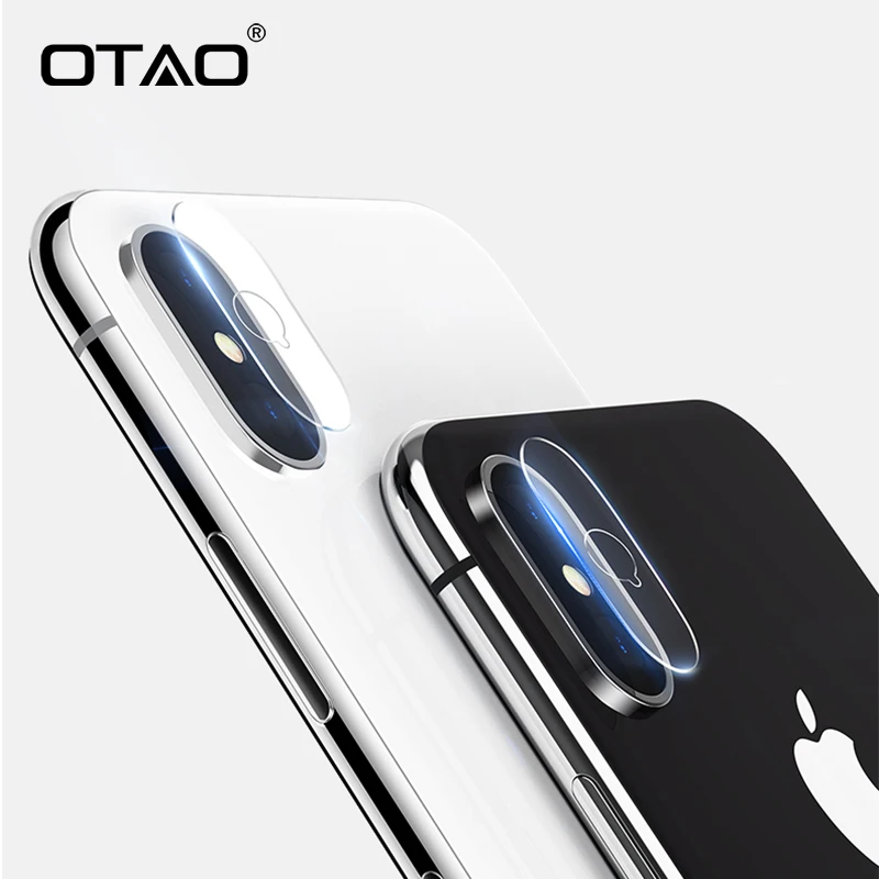 OTAO объектив камеры закаленное стекло Screen Protector 2 шт./лот для Apple IPhone X 8 7 6 S плюс 5S se 5C