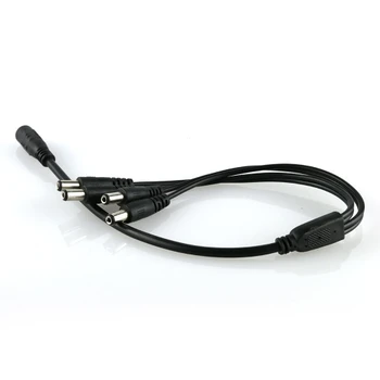

(100 pcs/lot ) 5.5 x 2.1mm 1 Female To 4 Male AC DC Power Supply Cable Splitter For CCTV LED Strip Wholesale
