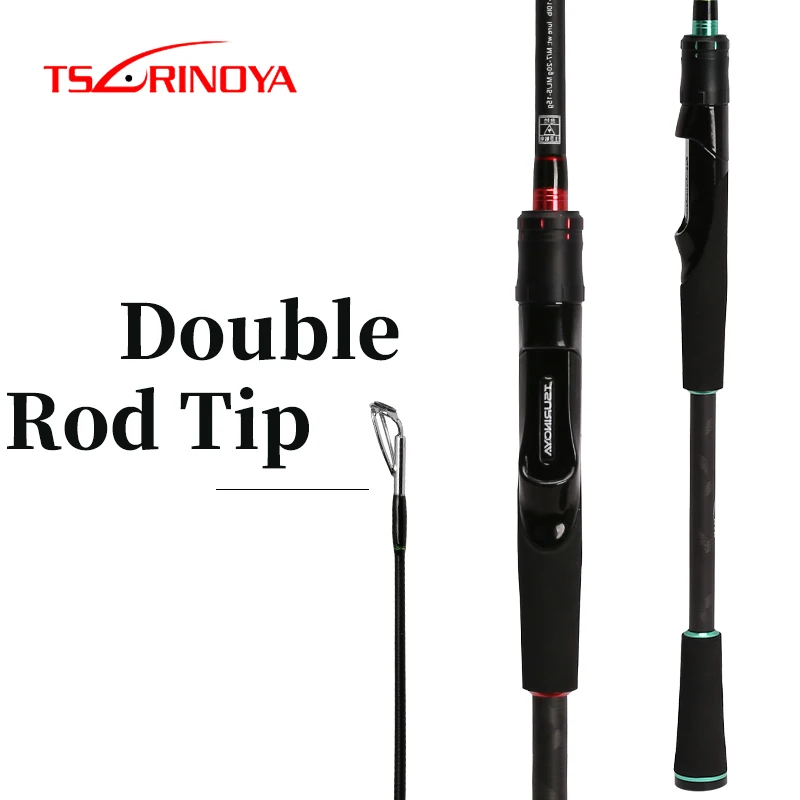

TSURINOYA Spinning Fishing Rod With 2 Tips PLEASURE V 2.13m M ML Power SIC Guide Ring Carbon FUJI Accessories Rod