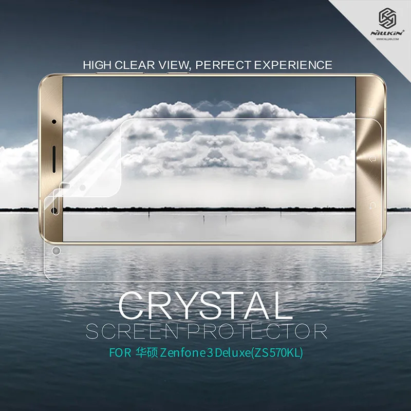 

2 pcs/lot Screen Protector for zs570kl NILLKIN Super Clear Anti-fingerprint Protective Film For asus zenfone 3 deluxe 5.7 inch