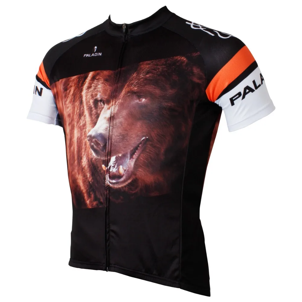

PALADIN " Brown Bear " Mens Short Sleeve Cycling Jersey Bike Shirt Cycling Clothing