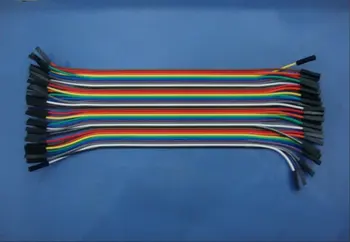

Free Shipping 10pcsx40pin 2.54mm DuPont Wire Cable Line 1P-1P Connector 20cm 7.87" for lab test breadboard-