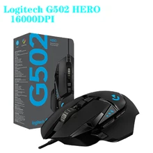 Оригинальная высокопроизводительная игровая мышь logitech G502 hero, двигатель hero с 16000 dpi, Программируемый Регулируемый светильник, синхронизация