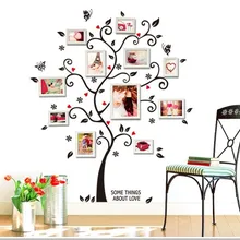 120*100 см Большой размер семейная картина фоторамка Дерево художественная цитата на стену наклейки домашний декор спальни наклейки ZYPA-6031