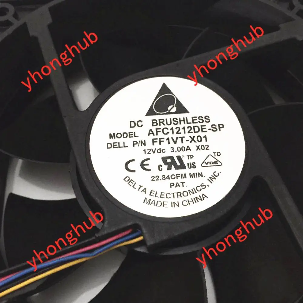 Detla электроники AFC1212DE SP FF1VT X01 DC 12V 3.00A 120x120x38 мм Сервер вентилятор охлаждения|square