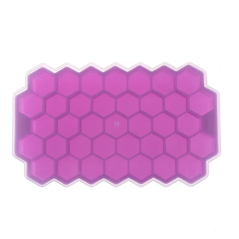 PP Honeycomb Shape Ice Cube Ice Tray Ice Cube 37 Cubes Mold Storage Containers ice cube tray mold - Цвет: PP