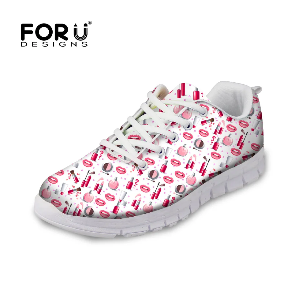 Rouge Lèvres De cc3286aq 2017 Aq cc3290aq Léger À Custom Casual Forudesigns Plates cc3288aq Mignon Femmes Automne cc3287aq Femme Rose Chaussures Motif 3d Respirant Appartements w6x0Y7nR