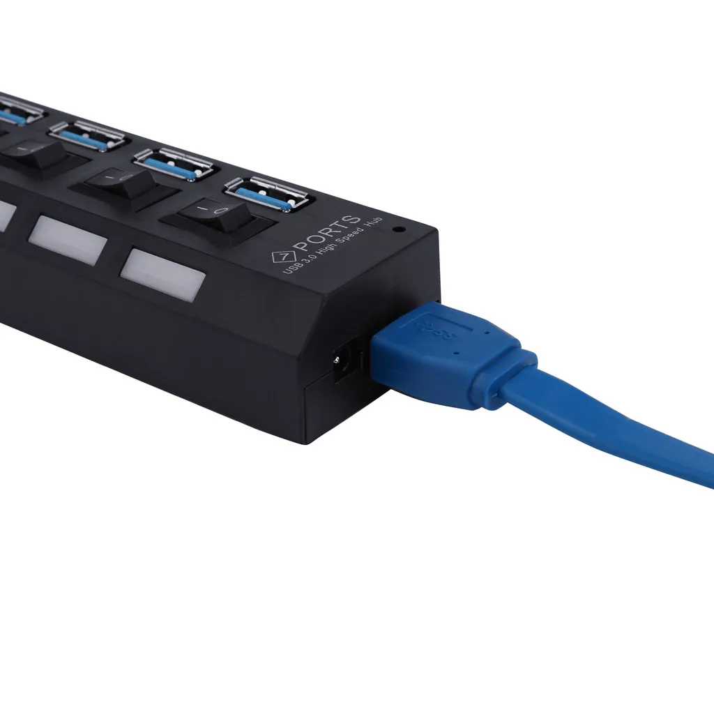 CARPRIE usb хаб USB 3 0 Супер скорость 7 портов s 5 Гбит/с концентратор с светодиодный