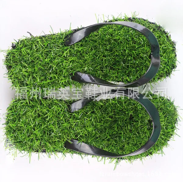 2017 New Men Imitation Grass Flip Flops For Men Summer Beach Flip Flops Flat Shoe Out