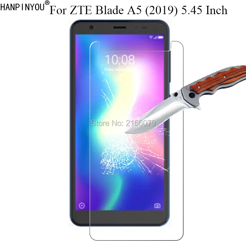 

1 Pc / 2 Pcs 9H 2.5D Tempered Glass Screen Protector For ZTE Blade A5 (2019) 5.45" Protective Film + Clean Tools