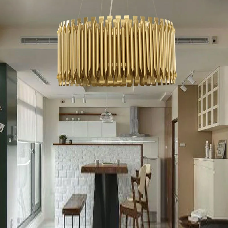  Nordic Aluminum LED Pendant Lamp Gold pendant light Living Room Restaurant Study Decor Pendant Lamp - 32896143527