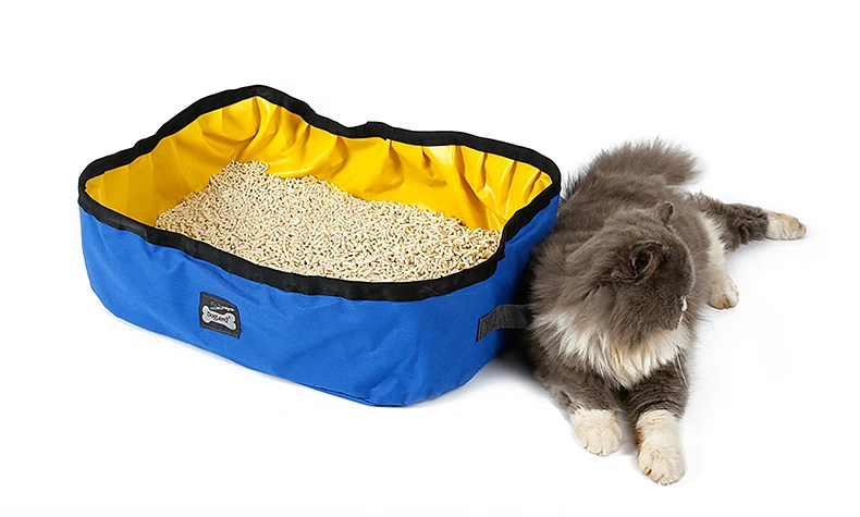 Постельное белье для кошек Портативный Открытый кошачий ящик для мусора туалет для тканевый лоток для кошки складной дорожный Кот емкость для наполнителя кошачих туалетов