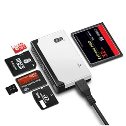 Кавау Microsd Card Reader USB 2,0 High Скорость с TF SD CF MS M2 XD слот для карт памяти C235 Поддержка 512 GB устройство чтения карт памяти для компьютера