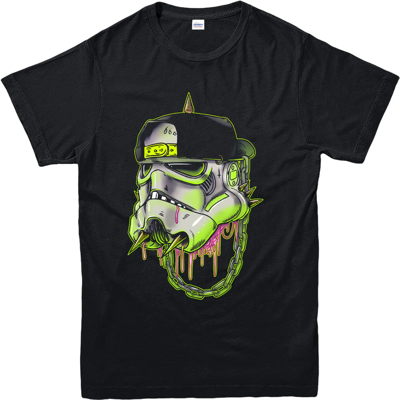 

Star Wars T-Shirt, Stormtrooper Punk Spoof, Inspired Design Top (SWPUS) Print Tee Men Short Sleeve Clothing free shipping