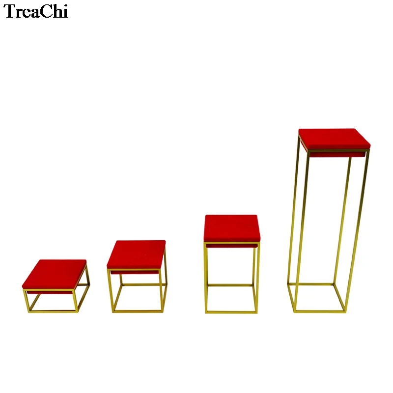 High End Stainless Steel Jewelry Display Rack Red Velvet Watch Tray Ring Organizer Holder Window Jewelry Display Stands Shelf