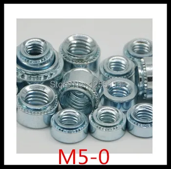 

500pcs/lot High Quality M5-0 steel with zinc Pressure riveting nut/ self clinching nuts