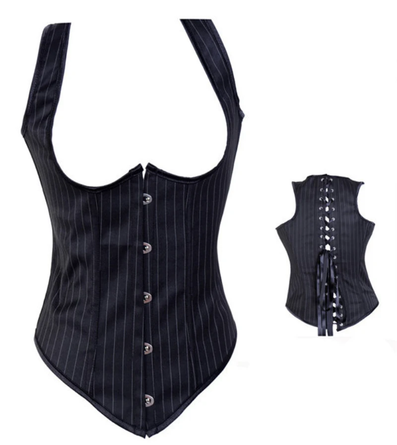 Women Waist Steampunk Corset Waist Underbust Bustiers Shoulder Strap