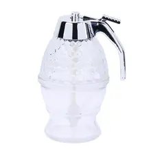 200ML Honey Dispenser Jar Container Cup Juice Syrup Kettle Kitchen Bee Drip Stand Holder Portable Kitchen Acrylic Storage Pot
