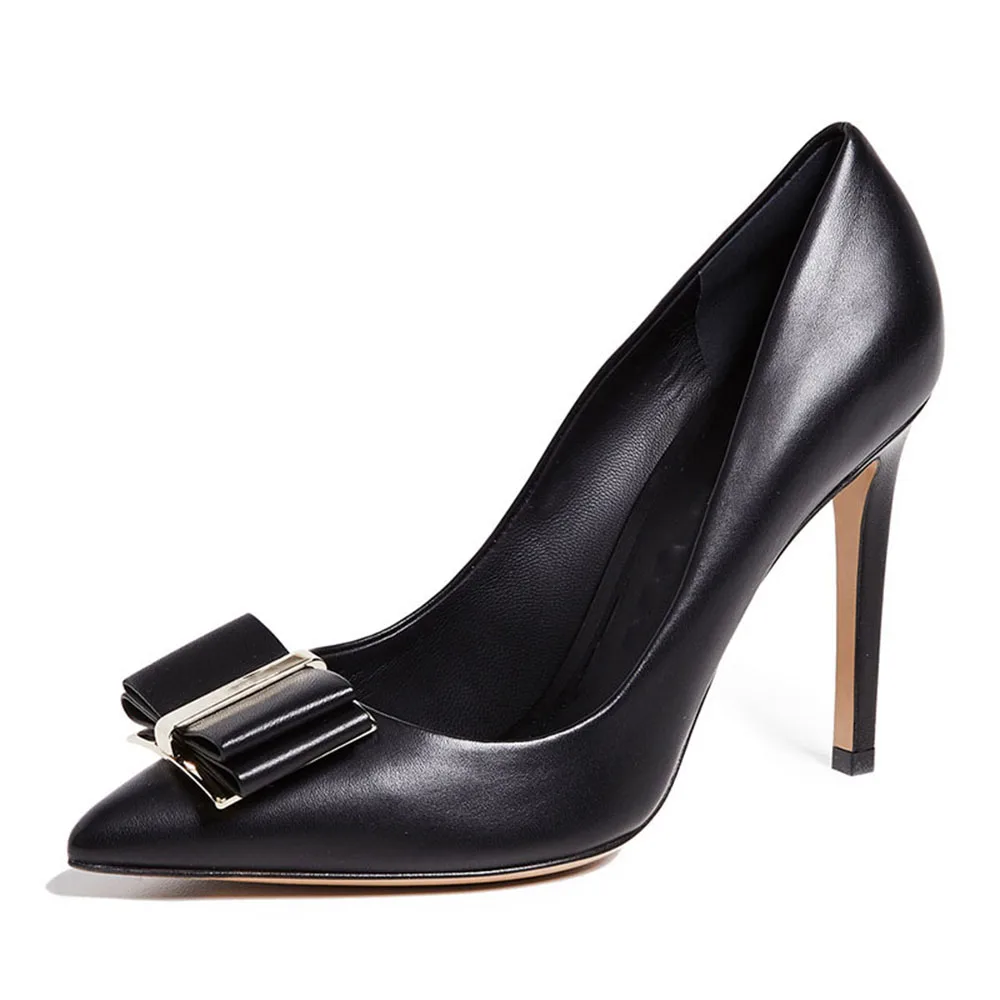 Оригинальные женские туфли из лакированной кожи с бабочкой, милые туфли на очень высоком тонком каблуке, без шнуровки, с острым носком, размеры США 4-16 - Цвет: EF7319 Black