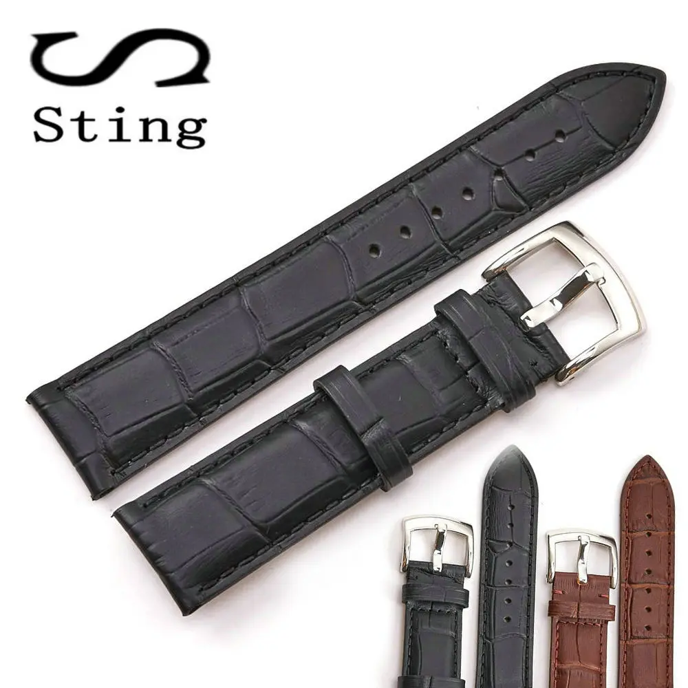 

Sting Strap Genuine Soft Calf Leather Watch Band Strap for Universal 19 20 mm Watches Accessories Men&Women Wristband