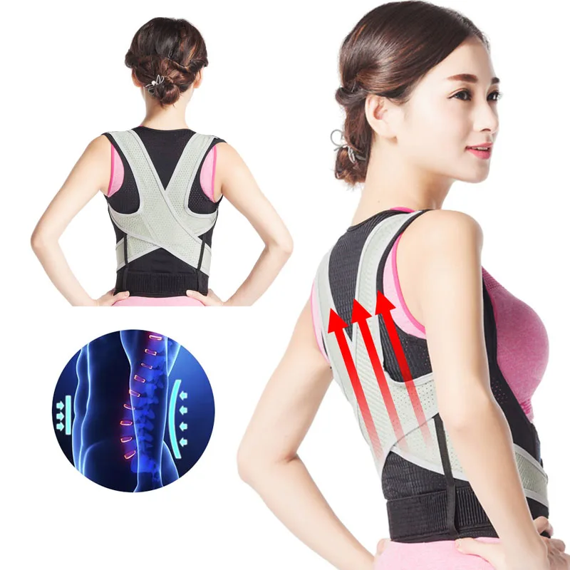 

Child Adjustable Posture Corrector Brace Net Breathable Back Spine Support Belt Humpback Shoulder Women Posture Correction Belt