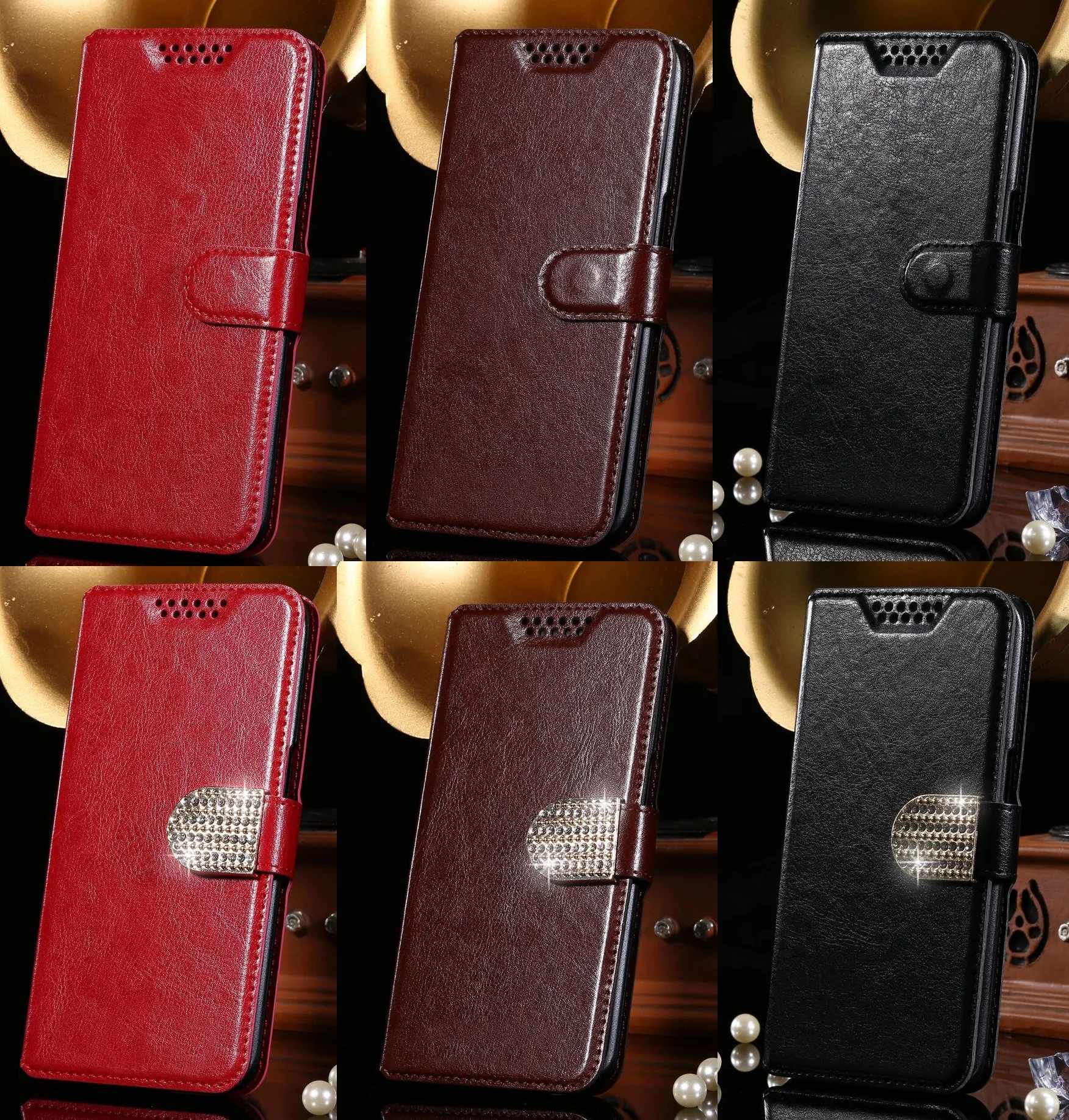 

Luxury Wallet PU Case for Fly FS526 Power Case for Fly FS528 Memory Cover Book Card Slots for Fly FS527 Nimbus 17