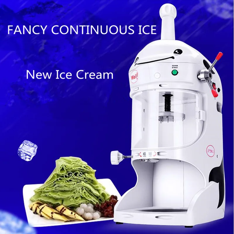 

220V Commercial Soft Ice Cream Machine Full-automatic Yogurt Machine Fancy Continuous Ice Crusher Including Bucket And Blade