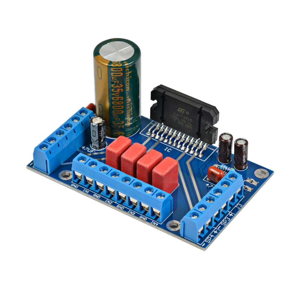 

AIYIMA 1PC Upgrade TDA7388 4.0 Power Amplifier Module 4*41W Four Channel Audio Amplifier Board DC12V With Heat Sink